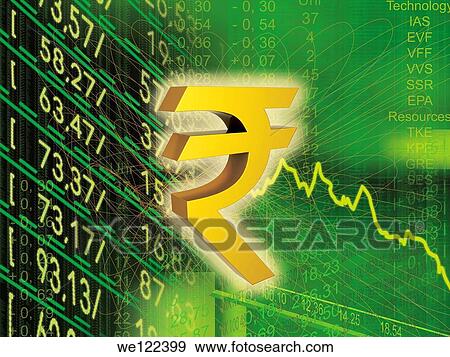 Indian rupee symbol with financial figures View Large Photo Image Stock Photo - Indian rupee symbol with financial figures. Fotosearch