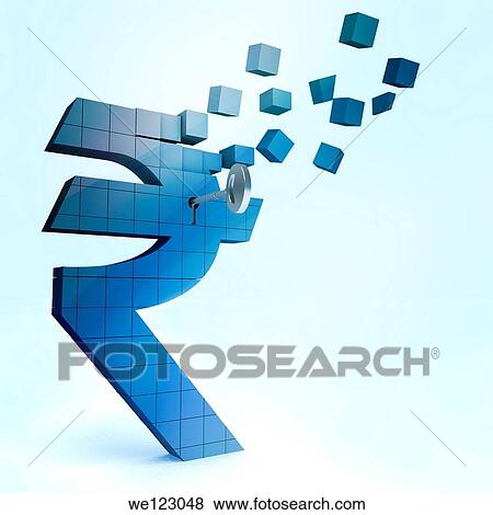 Indian Rupee symbol with key to access View Large Photo Image Stock Photo - Indian Rupee symbol with key to access. Fotosearch