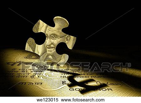 Jigsaw puzzle reflecting Indian currency symbol View Large Photo Image Stock Photography - Jigsaw puzzle reflecting Indian currency symbol. Fotosearch