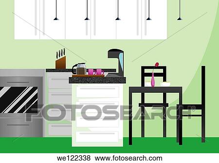 Kitchen interiors View Large Photo Image Stock Photo - Kitchen interiors. Fotosearch
