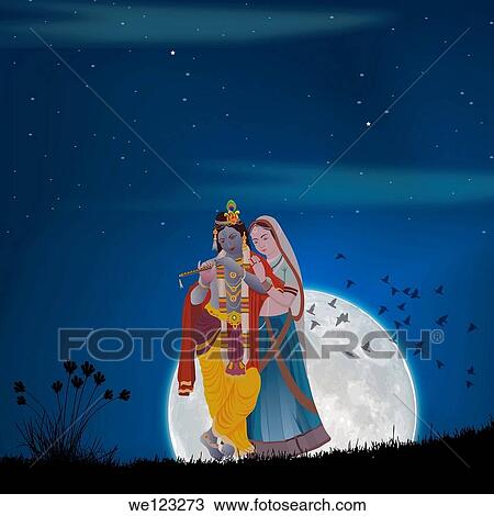Lord Krishna with Goddess Radha View Large Photo Image Stock Image - Lord Krishna with Goddess Radha. Fotosearch