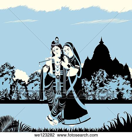 Lord Krishna with Goddess Radha View Large Photo Image Stock Image - Lord Krishna with Goddess Radha. Fotosearch