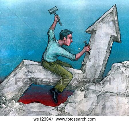 Man accomplishing his business growth View Large Photo Image Stock Photo - Man accomplishing his business growth. Fotosearch