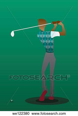 Man playing golf View Large Photo Image Stock Image - Man playing golf. Fotosearch