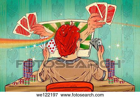 Man playing online poker View Large Photo Image Stock Photo - Man playing online poker. Fotosearch