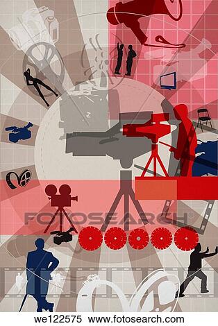 Stock Photography - Montage of film industry. Fotosearch