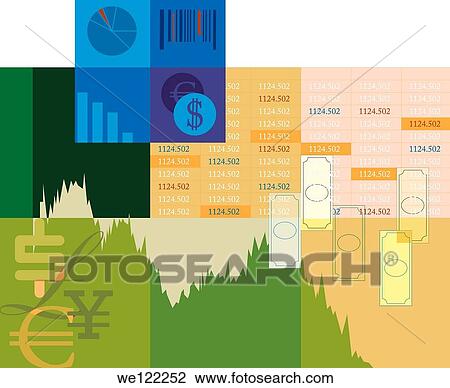 Montage of stock market information View Large Photo Image Stock Image - Montage of stock market information. Fotosearch