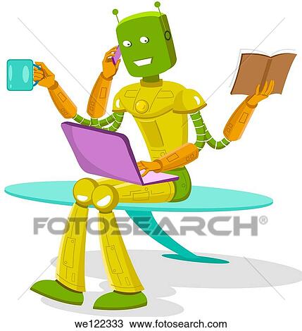 Multi-armed robot performing multiple tasks View Large Photo Image Stock Image - Multi-armed robot performing multiple tasks. Fotosearch