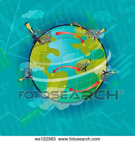 Online share trading across the world View Large Photo Image Stock Image - Online share trading across the world. Fotosearch