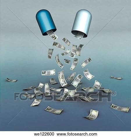 Open drug capsule with contents of money View Large Photo Image Stock Image - Open drug capsule with contents of money. Fotosearch