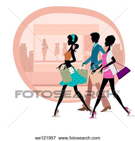 People out for shopping View Large Photo Image Stock Photo - People out for shopping. Fotosearch