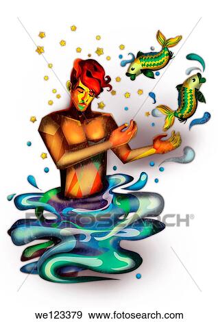 Pisces zodiac sign over white background View Large Photo Image Stock Photo - Pisces zodiac sign over white background. Fotosearch