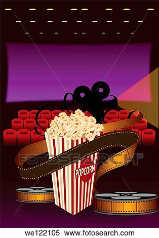 Popcorn in a movie theater View Large Photo Image Stock Photography - Popcorn in a movie theater. Fotosearch