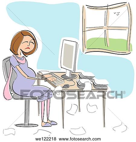 Pregnant businesswoman working at home View Large Photo Image Stock Photo - Pregnant businesswoman working at home. Fotosearch