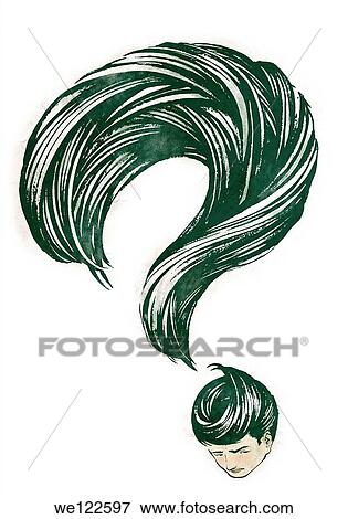 Question mark formed with the hair of a person View Large Photo Image Stock Photo - Question mark formed with the hair of a person. Fotosearch