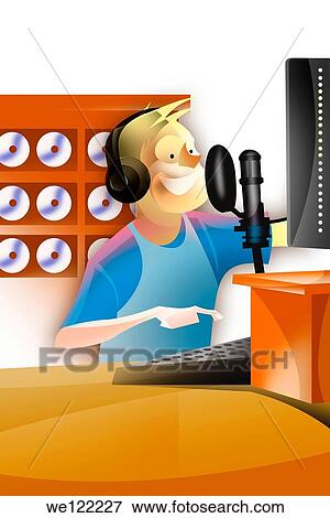 Radio jockey View Large Photo Image Stock Photo - Radio jockey. Fotosearch