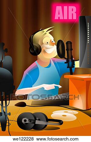 Stock Photo - Radio jockey. Fotosearch