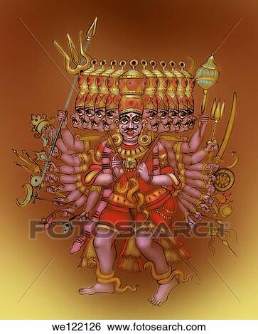 Stock Photograph - Ravana the Demon king. Fotosearch