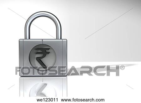 Representation of Indian Rupee symbol on a padlock View Large Photo Image Stock Image - Representation of Indian Rupee symbol on a padlock. Fotosearch