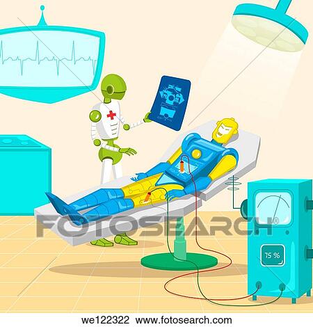 Robot surgeon examining an x-ray of a robot patient View Large Photo Image Stock Image - Robot surgeon examining an x-ray of a robot patient. Fotosearch