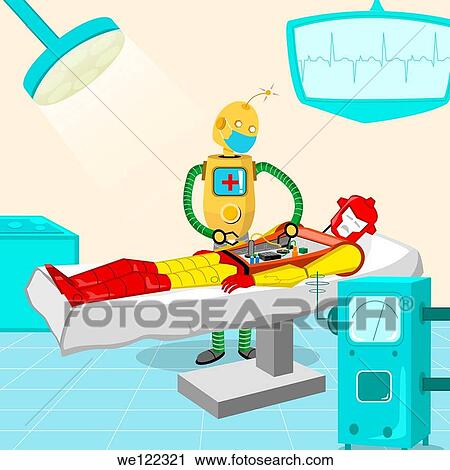 Robotic surgeon performing surgery View Large Photo Image Stock Image - Robotic surgeon performing surgery. Fotosearch