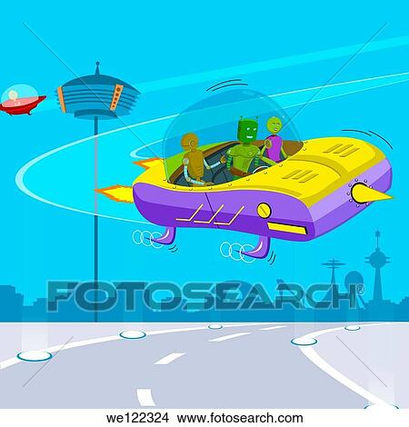 Robots in a space car View Large Photo Image Picture - Robots in a space car. Fotosearch