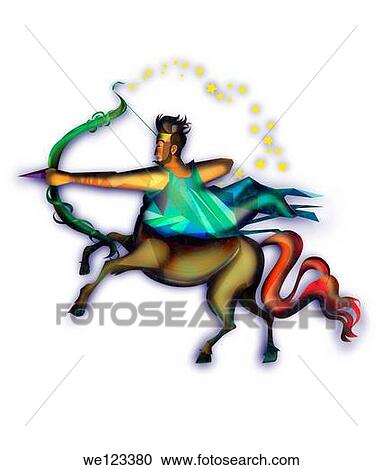 Sagittarius zodiac sign over white background View Large Photo Image Stock Image - Sagittarius zodiac sign over white background. Fotosearch