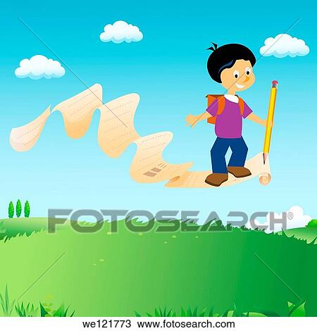 Schoolboy writing on a sheet of paper View Large Photo Image Stock Image - Schoolboy writing on a sheet of paper. Fotosearch