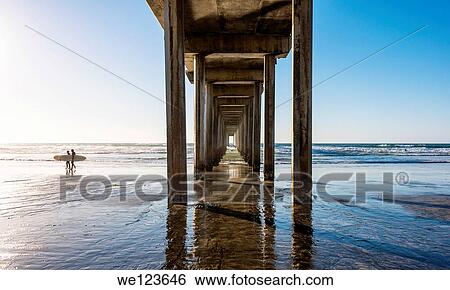 Stock Photograph - Scripps Pier, California, USA. Fotosearch