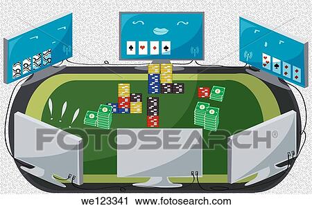 Set of computer screens placed on table for online casino View Large Photo Image Stock Image - Set of computer screens placed on table for online casino. Fotosearch