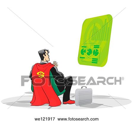 Super hero examining a virtual screen View Large Photo Image Stock Photo - Super hero examining a virtual screen. Fotosearch
