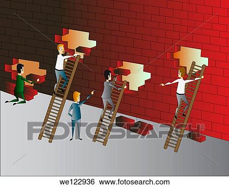 Team leader instructing workers while building a brick wall View Large Photo Image Stock Photograph - Team leader instructing workers while building a brick wall. Fotosearch
