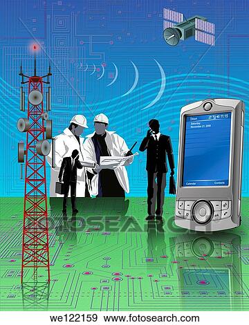 Stock Photo - Telecommunication industry. Fotosearch