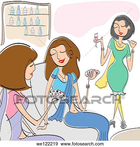 Three women in a kitty party View Large Photo Image Stock Photo - Three women in a kitty party. Fotosearch