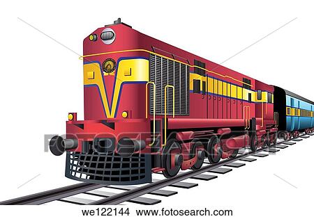 Train on railroad tracks View Large Photo Image Picture - Train on railroad tracks. Fotosearch