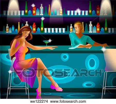 Woman sitting at a bar counter View Large Photo Image Picture - Woman sitting at a bar counter. Fotosearch