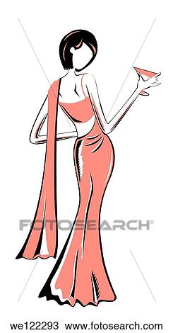 Woman standing with a martini glass View Large Photo Image Stock Image - Woman standing with a martini glass. Fotosearch