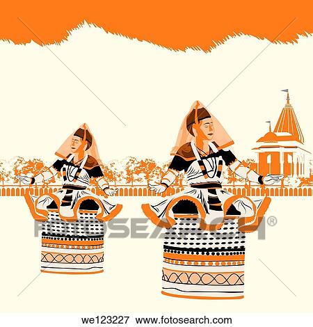 Women performing Manipuri dance View Large Photo Image Stock Photo - Women performing Manipuri dance. Fotosearch