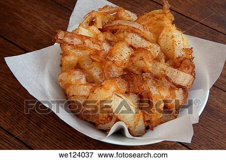 a dish of Fried onions. View Large Photo Image Stock Photo - a dish of Fried onions.. Fotosearch