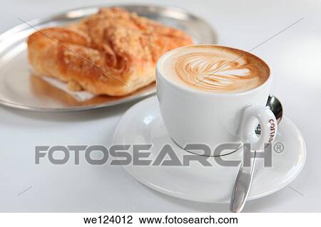 Apple Pastry with a cup of coffee. View Large Photo Image Stock Image - Apple Pastry with a cup of coffee.. Fotosearch