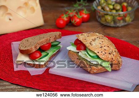 cheese sandwiches with tomato and cucumber. View Large Photo Image Stock Photograph - cheese sandwiches with tomato and cucumber.. Fotosearch