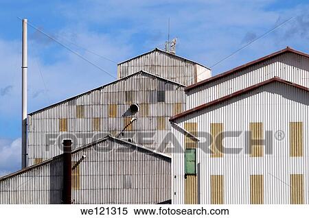 Stock Photography - Factory at Séte in France. Fotosearch