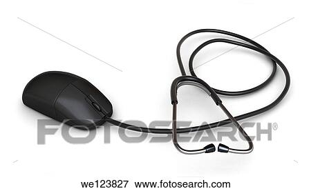 Illustration of computer mouse cable attached to a stethoscope over white background. View Large Photo Image Stock Photo - Illustration of computer mouse cable attached to a stethoscope over white background.. Fotosearch