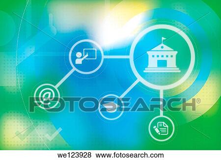 Illustration of online education concept. View Large Photo Image Stock Photo - Illustration of online education concept.. Fotosearch