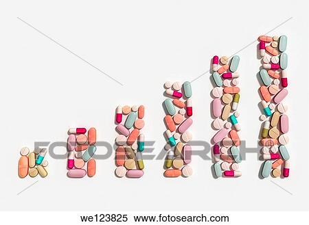 Stock Photography - Illustration of rising cost of prescription drugs over white background.. Fotosearch