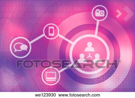 Illustration of social networking concept. View Large Photo Image Stock Image - Illustration of social networking concept.. Fotosearch