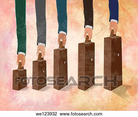 Illustrative image of businessmen's hands holding briefcases representing profit and loss of business. View Large Photo Image Stock Image - Illustrative image of businessmen's hands holding briefcases representing profit and loss of business.. Fotosearch