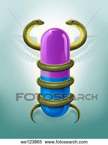 Illustrative image of capsule trapped by snakes representing caduceus symbol. View Large Photo Image Stock Photography - Illustrative image of capsule trapped by snakes representing caduceus symbol.. Fotosearch