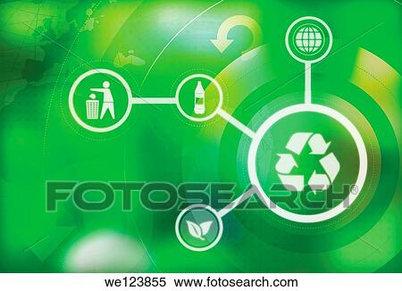 Illustrative image of icons representing recycling. View Large Photo Image Stock Photography - Illustrative image of icons representing recycling.. Fotosearch