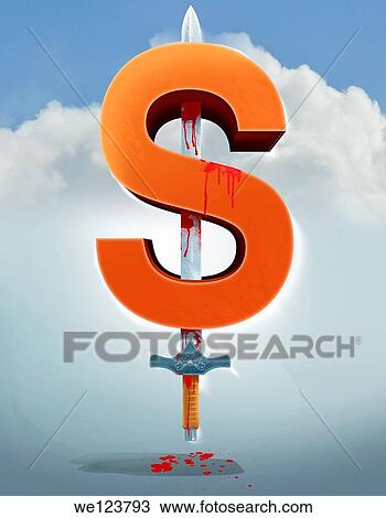Illustrative image of sword in dollar sign representing business crime. View Large Photo Image Stock Image - Illustrative image of sword in dollar sign representing business crime.. Fotosearch